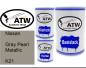 Preview: Nissan, Gray Pearl Metallic, K21: 500ml Lackdose + 500ml Klarlack + 250ml Härter - Set, von ATW Autoteile West.